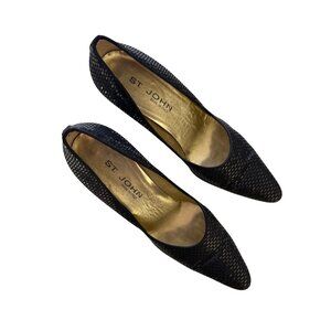 St. John Women's Size 10 AA Vintage Stephanie Paillettes Mesh Pointed Toe Heels